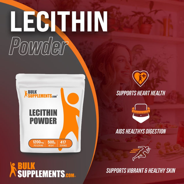 Bulksupplements.Com Lecithin Powder - Lactation Support - Soy Lecithin Powder - Milk Flow Supplements (500 Grams - 1.1 Lbs)