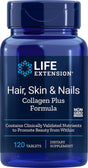 Life Extension Hair Skin & Nails Collagen plus Formula -- 120 Tablets