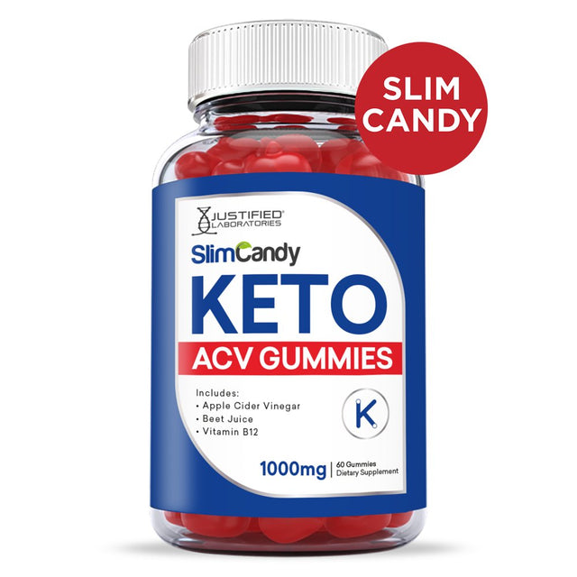 (3 Pack) Slim Candy Keto ACV Gummies 1000MG with Pomegranate Juice Beet Root B12 180 Gummys Supplement