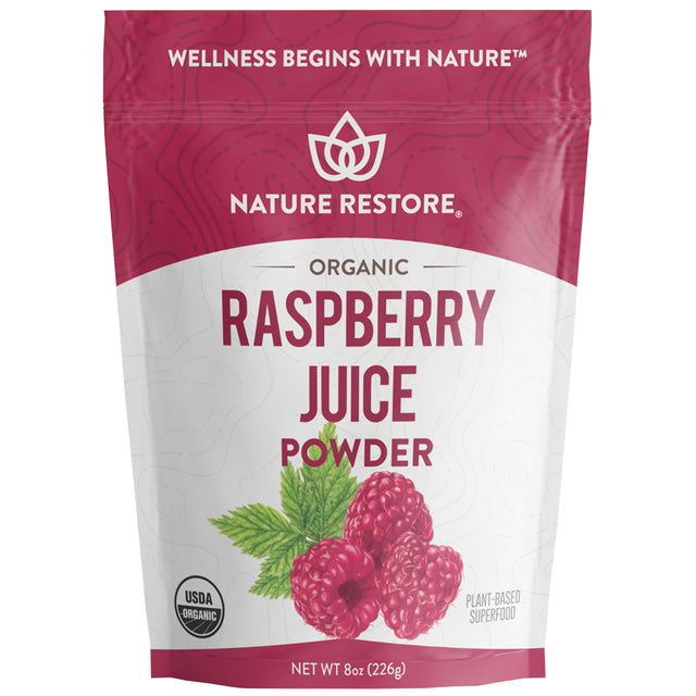 Nature Restore Organic Raspberry Juice Powder, 8 Ounce, Non-Gmo