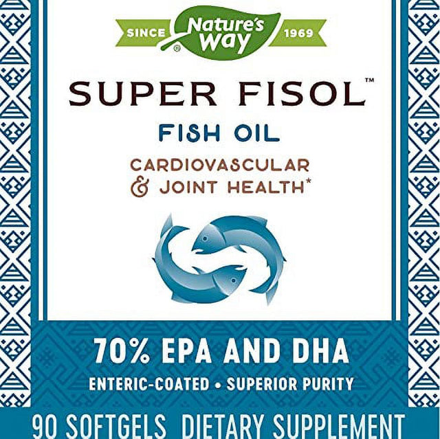 Nature'S Way Super Fisol Fish Oil, Supports Heart and Joint Health*, 90 Softgels