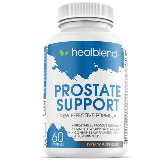 Healblend Prostate Support Supplement for Men - Natural Prostate Formula with Organic Saw Palmetto, Reduces Frequent Urination, Improves Sleep & Bladder Discomfort – 60 Capsules