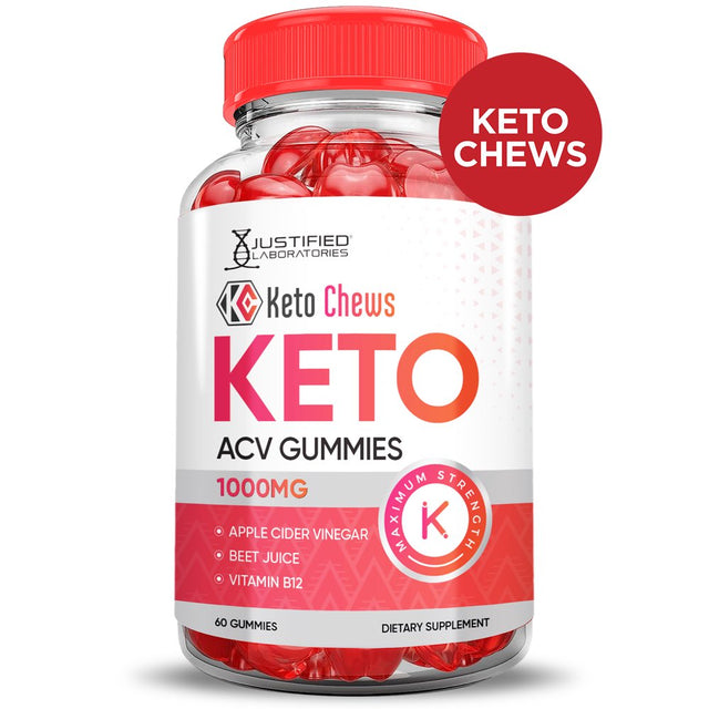 (2 Pack) Keto Chews ACV Gummies 1000MG Dietary Supplement 120 Gummys