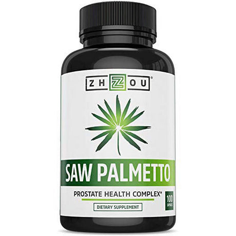 Zhou Saw Palmetto 500 Mg | for Prostate Health | Healthy Urination Frequency & Flow | 100 Capsules