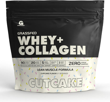 Cutcake, Low Fat Low Carb Protein with Collagen Peptides, Gains in Bulk, 2.6 Lbs