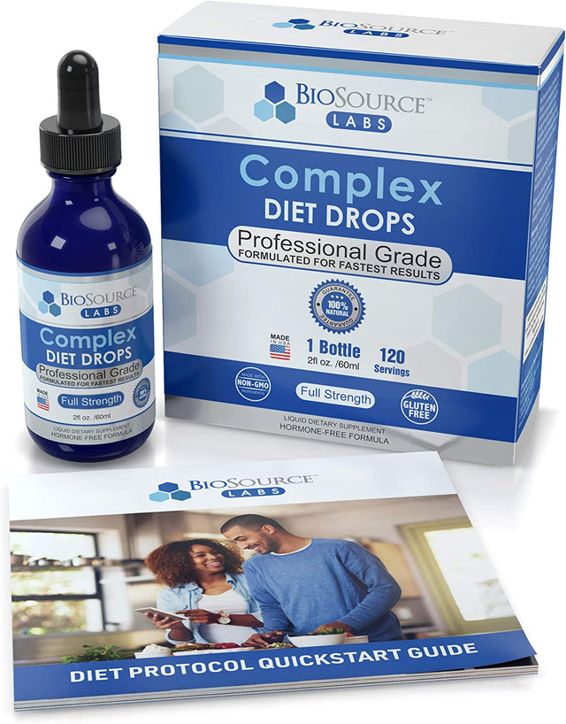 Complex Diet Drops – Best Natural Weight Management Drops for Men and Women (1 Bottle, 2 Fl Oz)