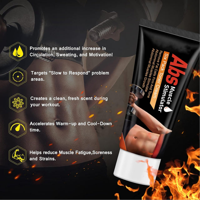 Belly Fat Burners, Cellulite Fat Burning Cream Abdominal Muscle Cream Easily Absorbed for Strengthening Abdominal Muscles for Shaping