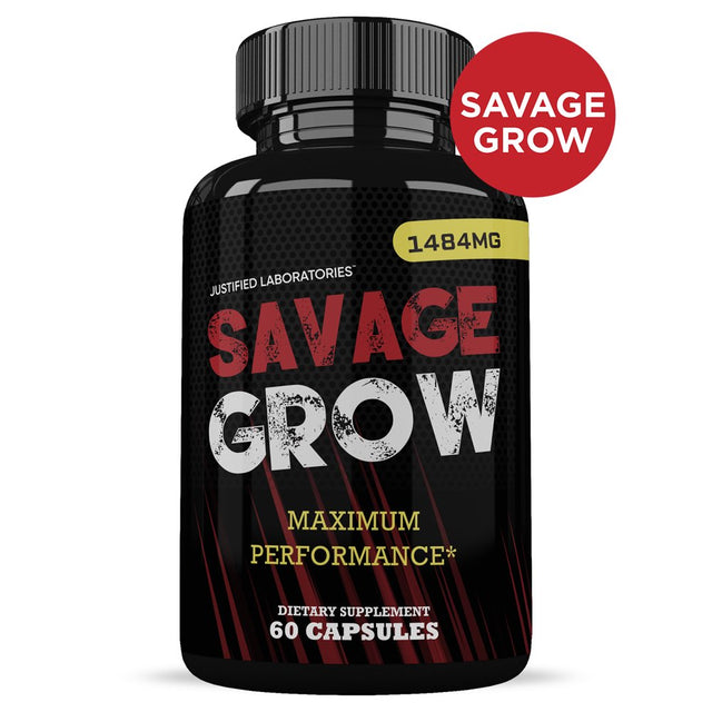 (2 Pack) Savage Grow Men’S Health Supplement 1484Mg 120 Capsules