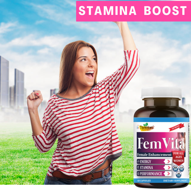 Femvita Energy Booster Supplements for Women, Desire & Excitement, Vitamin Supplement Energy & Strength 60Ct by Therefore