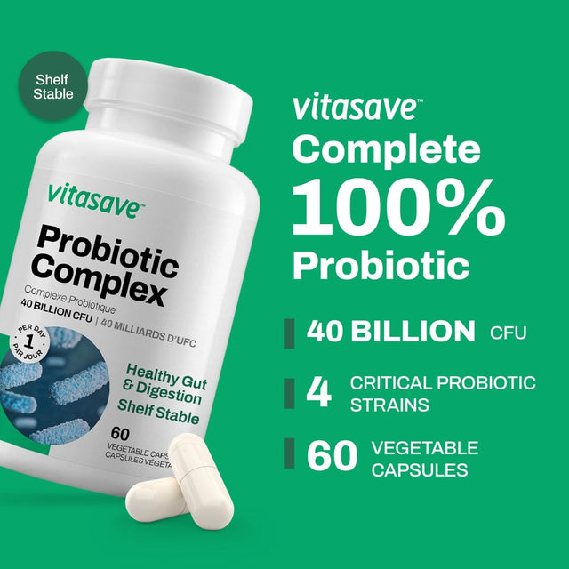 Vitasave - Probiotics for Women & Men, 40 Billion CFU, 60 Counts