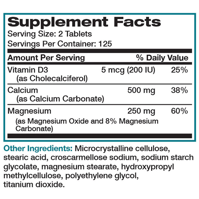 Bronson Calcium, Magnesium & Vitamin D, 250 Tablets