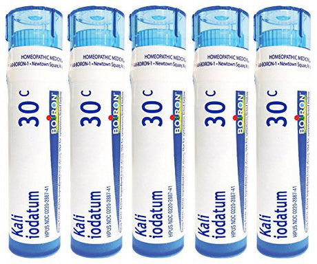 Boiron Kali Iodatum 30C (Pack of 5), Homeopathic Medicine for Colds