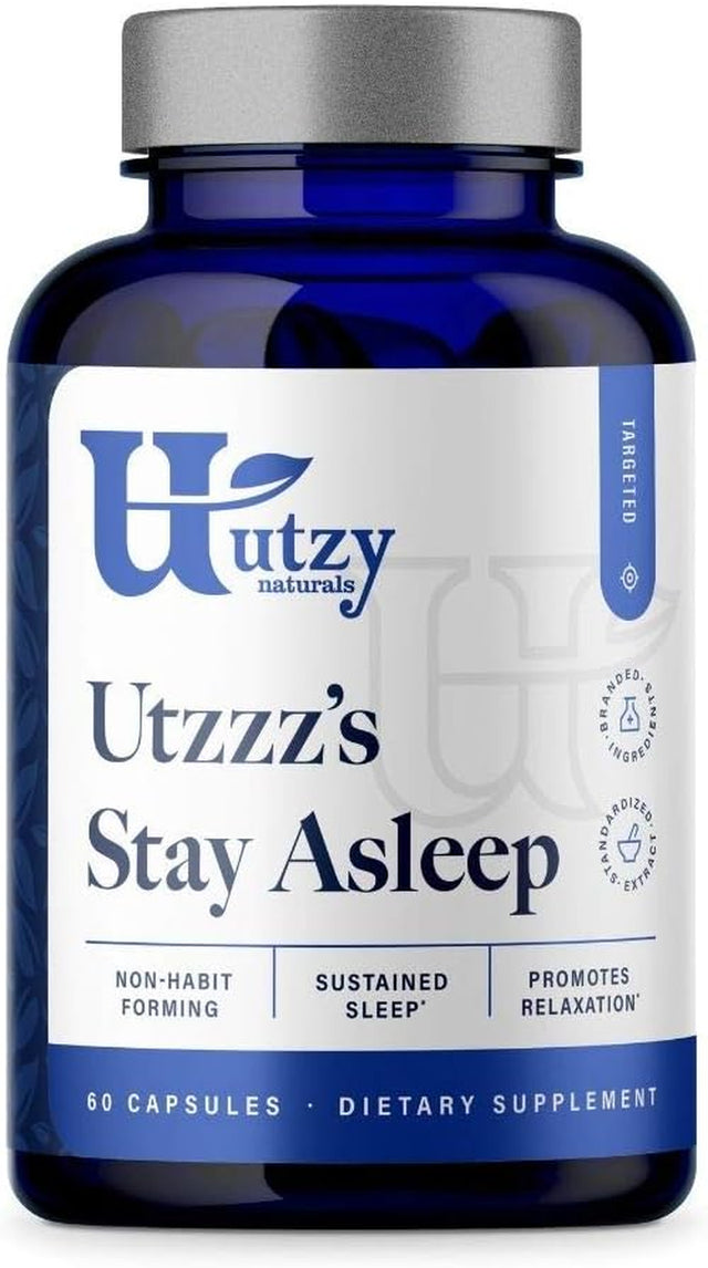 Stay Asleep | Natural Sleep Supplement with 5-HTP, GABA, Theanine, & Hops Extract | 30 Servings