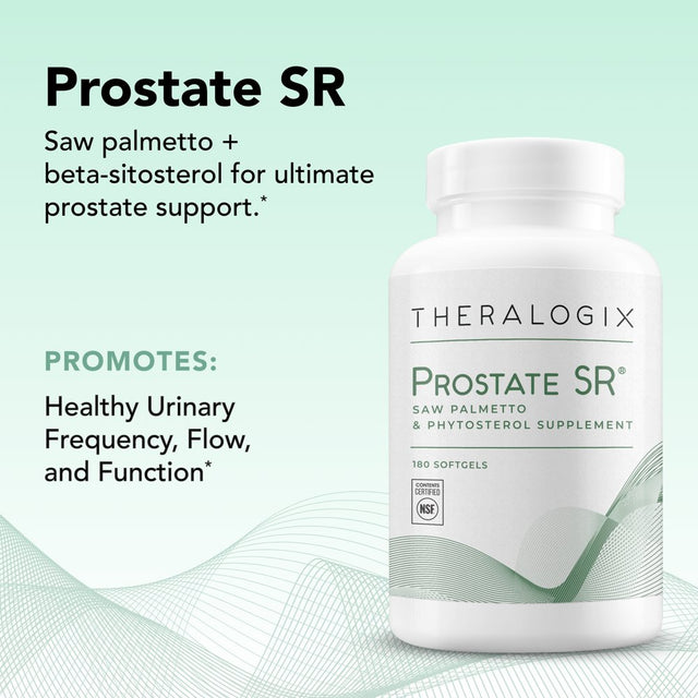 Theralogix Prostate SR Saw Palmetto & Beta-Sitosterol Supplement, 180 Softgels