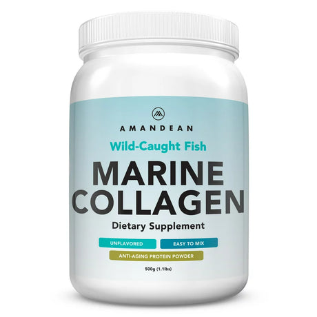 Premium Anti-Aging Marine Collagen Powder 17.6 Oz | Wild-Caught Hydrolyzed Fish Collagen Peptides | Type 1 & 3 Collagen Protein Supplement | Amino Acids for Skin, Hair, Nails | Paleo Friendly, Non-Gmo