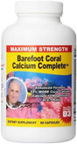 Barefoot Coral Calcium Complete 240 Capsules, 1500Mg Coral Calcium, Healthy PH & Bone Support