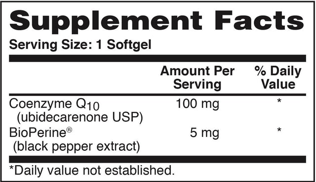 Coq-10 (With Bioperine®) 100Mg 120 Softgels High Absorption (Non-Gmo) by Health Thru Nutrition