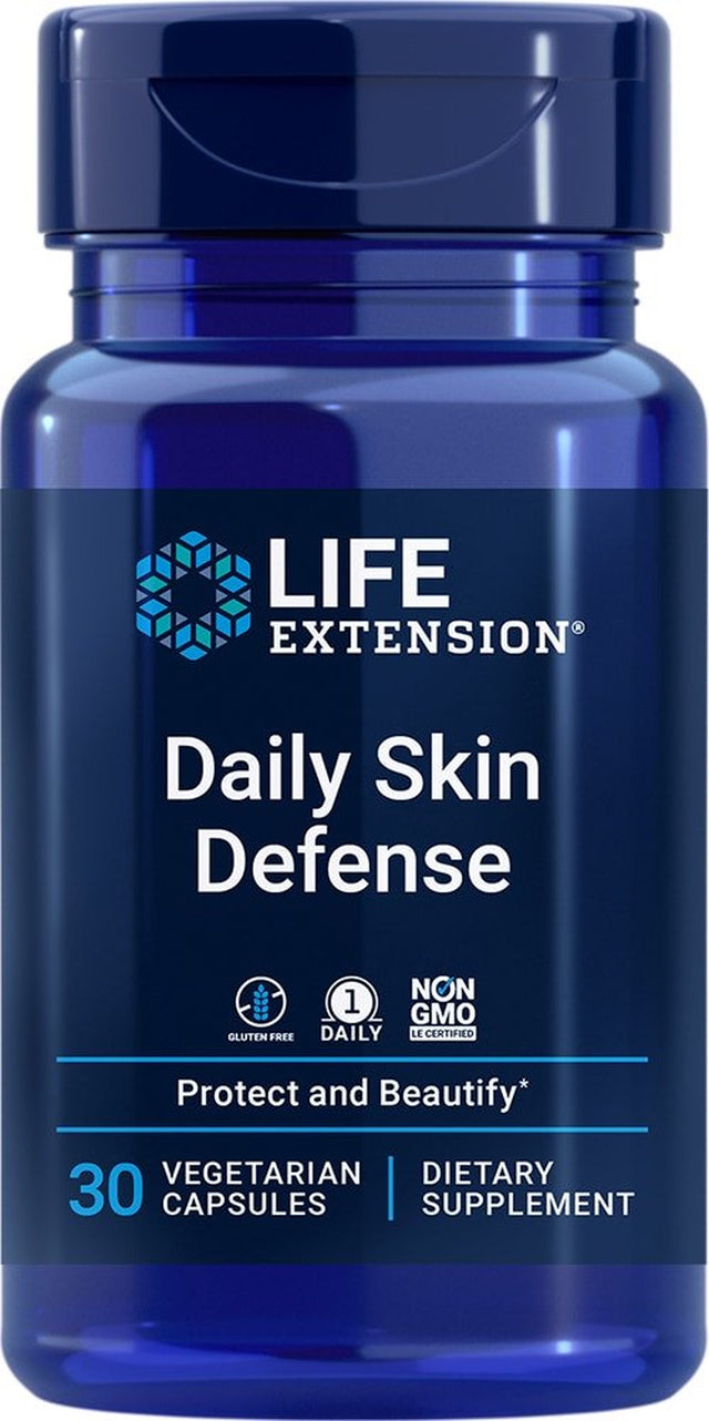 Life Extension Daily Skin Defense -- 30 Vegetarian Capsules