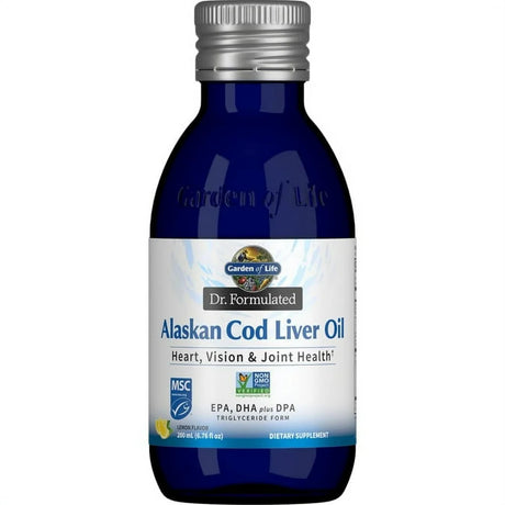 Garden of Life Dr. Formulated Alaskan Cod Liver Oil - Lemon 6.76 Fl Oz Liq