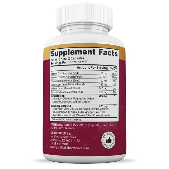 (10 Pack) Justified Laboratories Great Results Keto ACV MAX Pills 1675Mg Dietary Supplement 600 Capsules