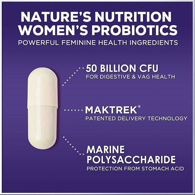 Probiotics for Women 50 Billion CFU with Feminine & Vaginal Strains - 60 Capsules