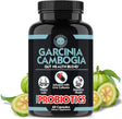 Garcinia Cambogia with Probiotics, Weight Loss and Gut Health Blend Capsules, All-Natural Detox Remedy for Healthy Weight, Regularity and Digestion Formula (1-Bottle)