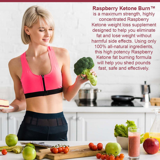 Raspberry Ketone Burn - Natural Weight Loss Diet Supplement & Appetite Suppressant, 2 Bottles (30 Capsules Each)