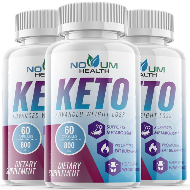 (3 Pack) Novum Health Keto Pills Ketosis Weight Management Supplement Pills - 180 Capsules