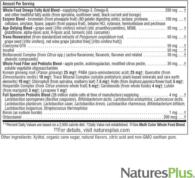 Naturesplus Source of Life Gold Drink Mix, Tropical Fruit Flavor - 1.2 Lb - Multi-Vitamin Supplement - Blood, Bone & Immune Support - Gluten Free - 30 Servings