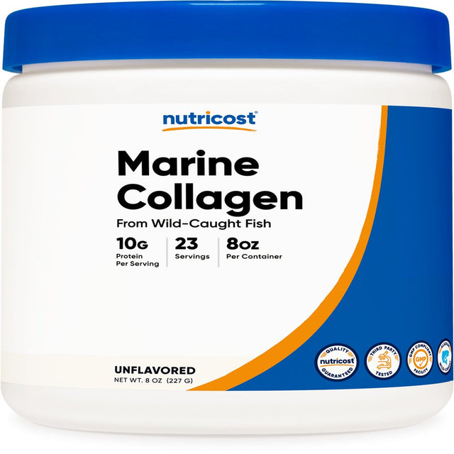 Nutricost Marine Collagen Peptides Powder 8Oz Supplement