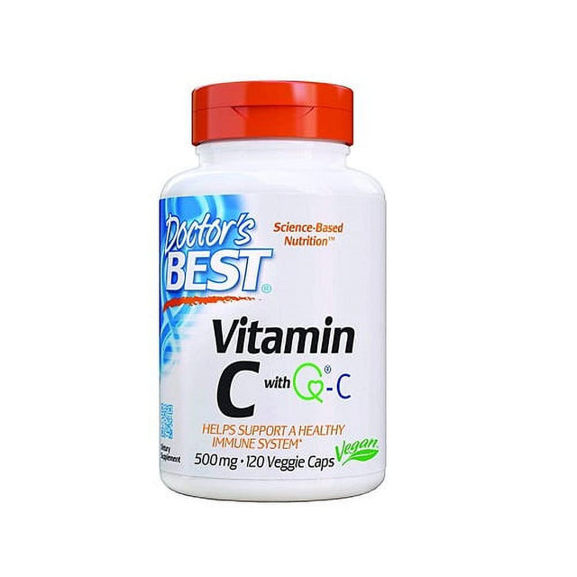 Doctors Best Vitamin C with Quali-C 500 Mg Veggie Capsules, 120 Ea