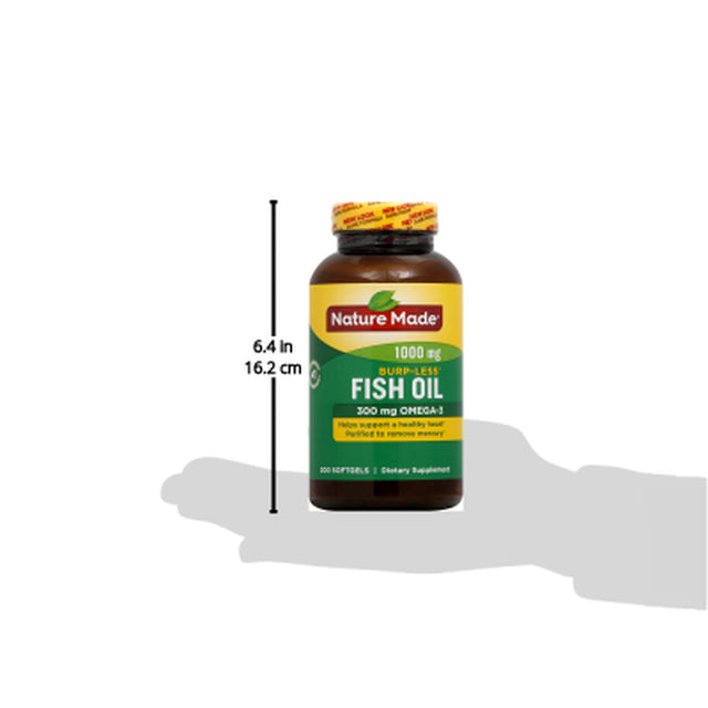 NATURE MADE Fish Oil, 1000 Mg, Softgels, 200.0 CT