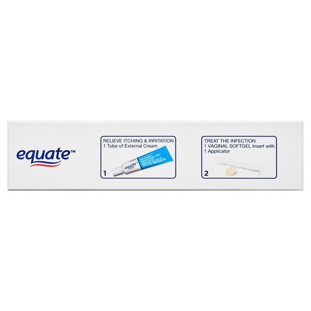 Equate Miconazole 1 Day, Miconazole Nitrate Vaginal Insert and Cream (1200 Mg)