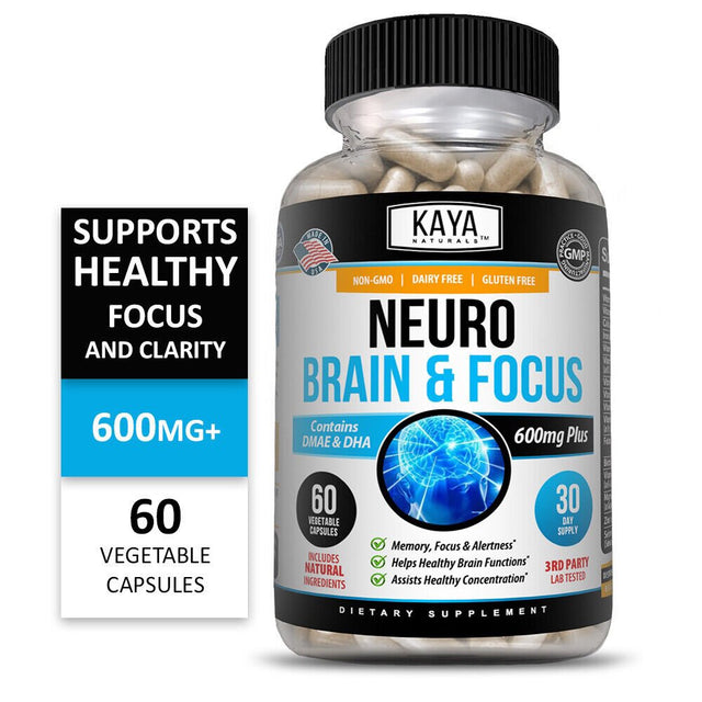 Kaya Naturals (2 Pack) Neuro Brain & Focus, Memory, Function, Clarity Nootropic Supplement