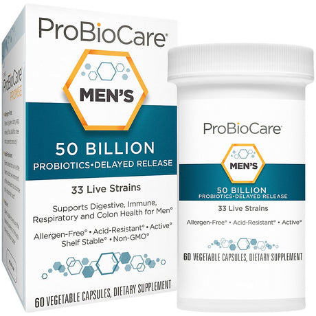 Probiotic for Men - 50 Billion Cfus - Supports Digestive Health (60 Vegetable Capsules)