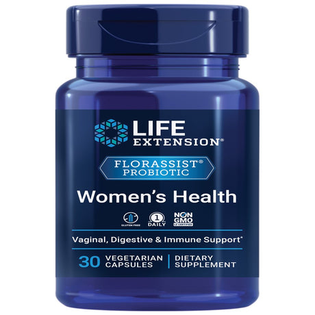 Life Extension FLORASSIST® Probiotic Women'S Health – Daily Probiotics Supplement - Women’S Vaginal, Digestive & Immune Health Support – Gluten-Free, Non-Gmo, Vegetarian – 30 Capsules