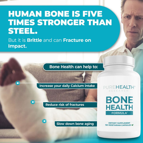 Bone Health Formula Plant-Based Calcium, Magnesium, Potassium - Support Healthy & Strong Bones X3