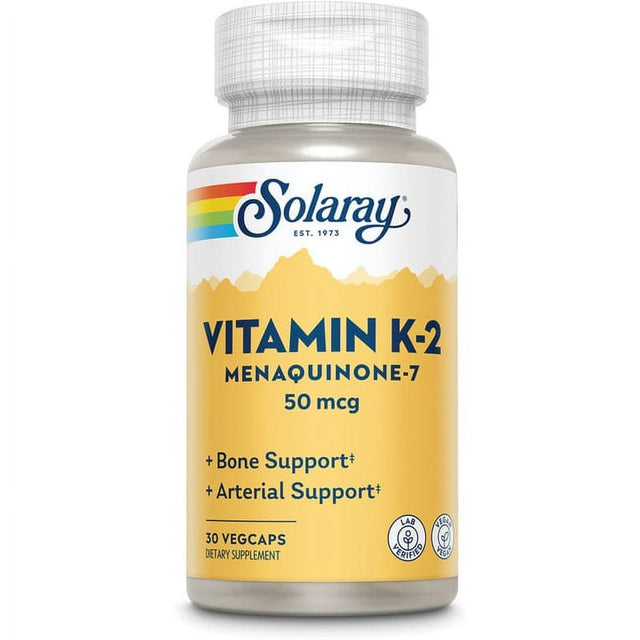 Solaray Vitamin K-2 Menaquinone-7 50 Mcg 30 Veg Caps