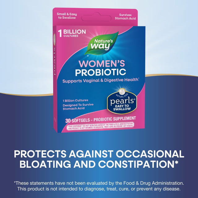 Nature'S Way Women'S Probiotic Pearls Softgels, Supports Vaginal & Digestive Health*, 30 Count