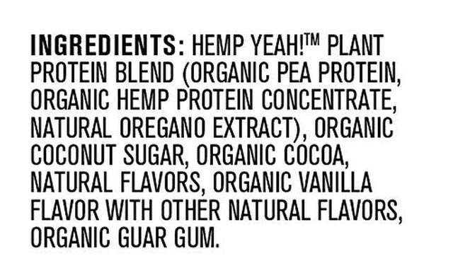 Manitoba Harvest Hemp Yeah! Organic Plant-Based Protein Powder with 20G of Complete Plant, 4G of Fiber & 1.9G Omegas 3&6, Non-Gmo, Vegan, Chocolate, 16 Oz