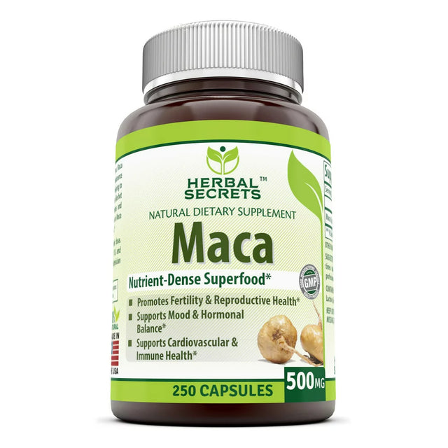 Herbal Secrets Maca 500 Mg 250 Capsules