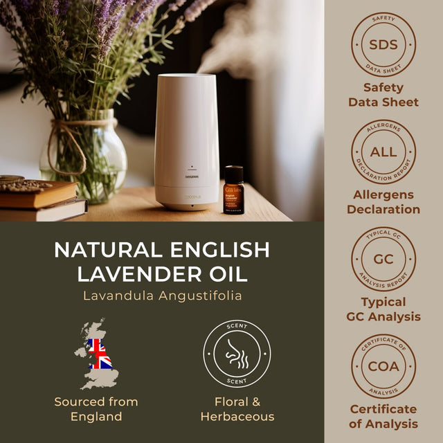 Gya Labs English Lavender Oil Essential Oil for Diffuser- Lavender Oil Essential Oils for Skin - Lavender Essential Oil for Hair (0.34 Fl Oz)