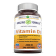 Amazing Nutrition Amazing Formulas Vitamin D3- 2,000 IU, 240 Softgels- Important Vitamin for Optimal Body Function- Supports Bone Health, Cardiovascular Health, Kidney Function and Over-All Well-Being