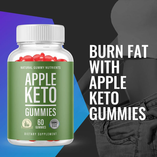 (2 Pack) Apple Keto Gummies - Supplement for Weight Loss - Energy & Focus Boosting Dietary Supplements for Weight Management & Metabolism - Fat Burn - 120 Gummies