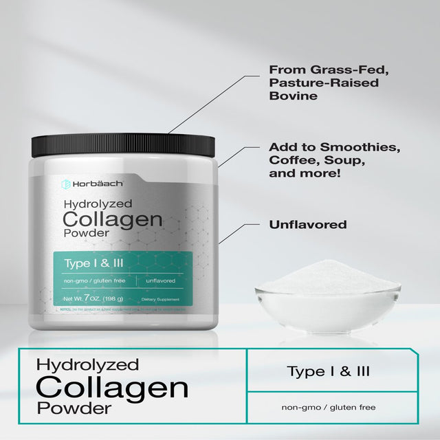 Multi Collagen Powder 7 Oz | Type 1 and 3 | by Horbaach