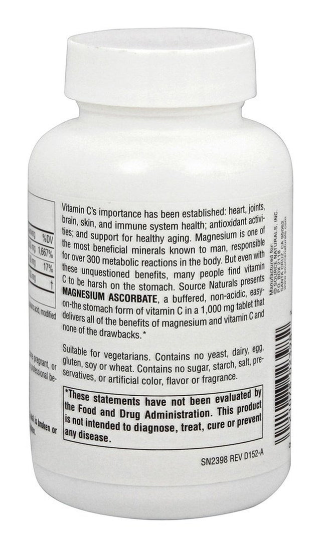 Source Naturals - Magnesium Ascorbate 1000 Mg. - 60 Tablet(S)