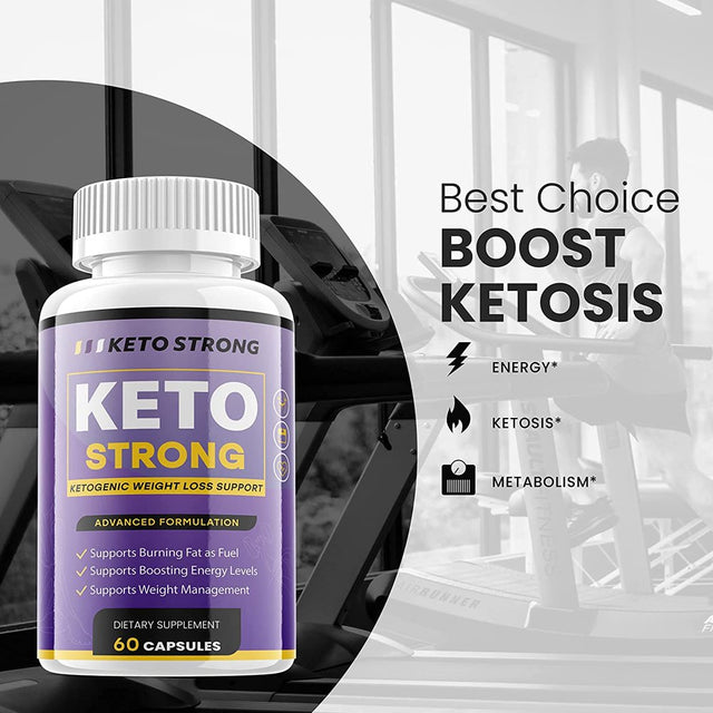 (5 Pack) Keto Strong - Keto Pills for Weight Loss - Energy Boosting Dietary Supplements for Weight Management and Metabolism - Advanced Ketogenic Ketones - 300 Capsules