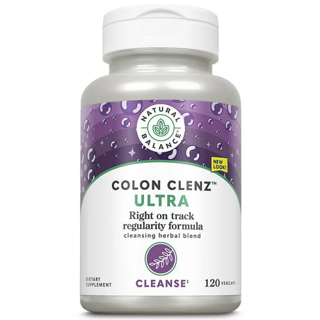 Natural Balance Ultra Colon Clenz Herbal Colon Cleanse & Detox Supplement Gentle & Dependable Overnight Formula (120 CT)