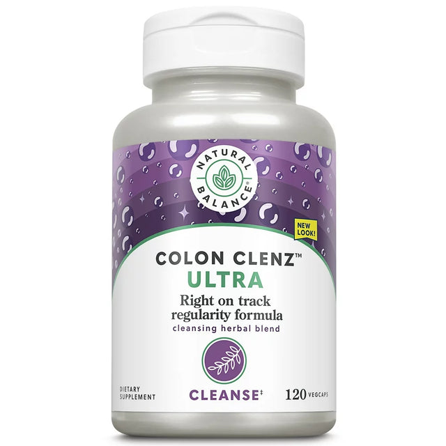 Natural Balance Ultra Colon Clenz Herbal Colon Cleanse & Detox Supplement Gentle & Dependable Overnight Formula (120 CT)