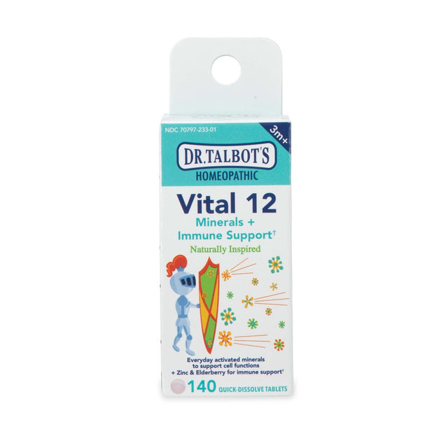 Dr. Talbot'S Homeopathic Vital 12, Minerals and Immune Support with Zinc and Elderberry, 140 Tablets